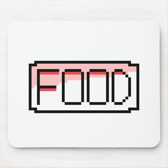 Retro RPG Pixel Art – Chat Box ‘Food’ Mousepad (Vorne)