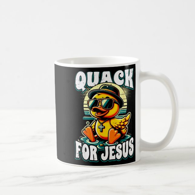 Retro Rubber Duck Christian Rubber Ducky Quacks Fo Kaffeetasse (Rechts)