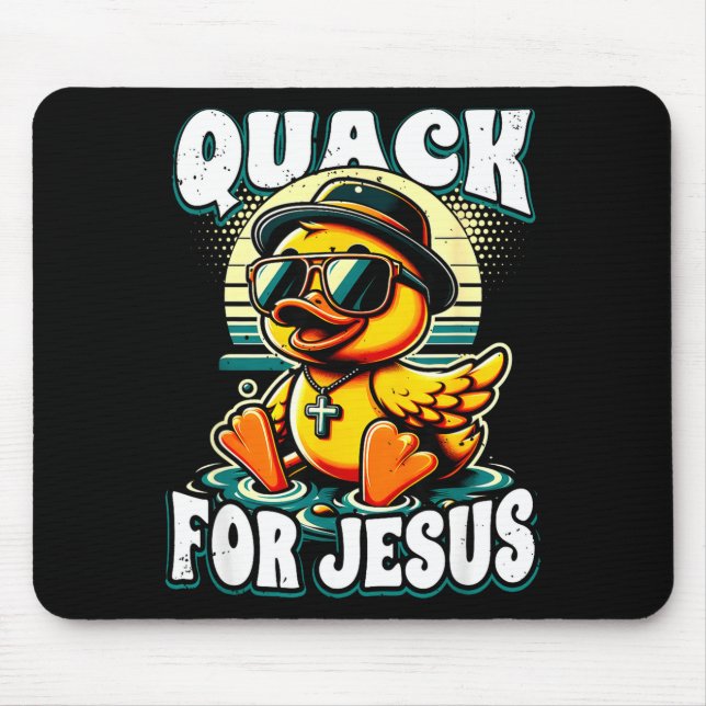 Retro Rubber Duck Christian Rubber Ducky Quacks Fo Mousepad (Vorne)