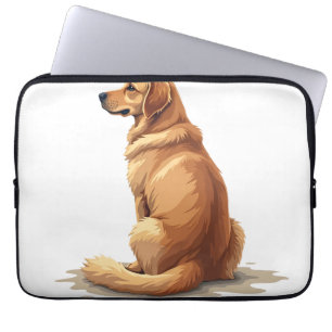 Retro-Rückansicht Golden Retriever Hundeliebhaber Laptopschutzhülle