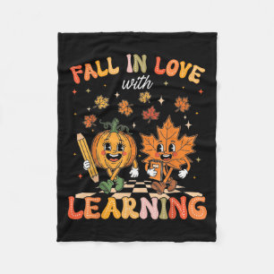 Retro Rückgang in Liebe mit Lernen Autumn Pumpkin Fleecedecke