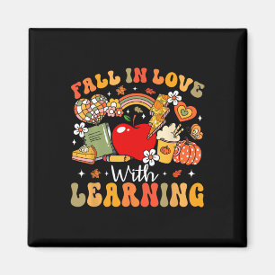 Retro Rückgang in Liebe mit Lernen Autumn Pumpkin Magnet