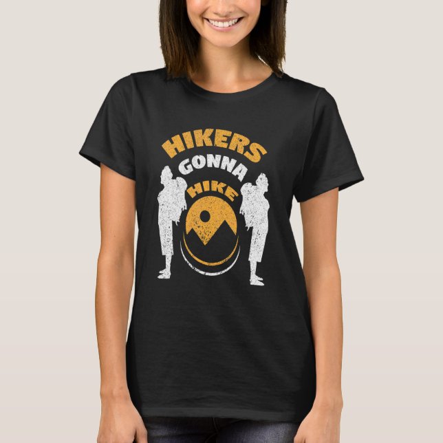 Retro-Rückpackung Wanderrückpackung 1 T-Shirt (Vorderseite)