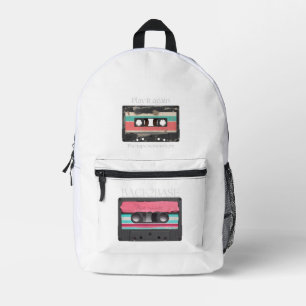 Retro-Rucksack im Vintage-Stil der 90er Bedruckter Rucksack