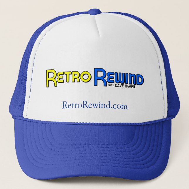 Retro Rückspulen mit Hut Daves Harris Truckerkappe (Vorderseite)