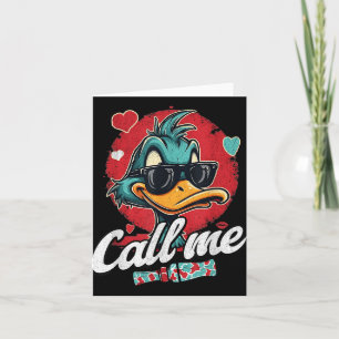 Retro Ruf Mich Valentins Entenjagd Liebhaber Fraue Karte
