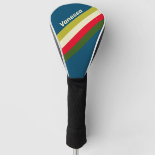 Retro Rugby Gestreift mit Namen Golf Headcover