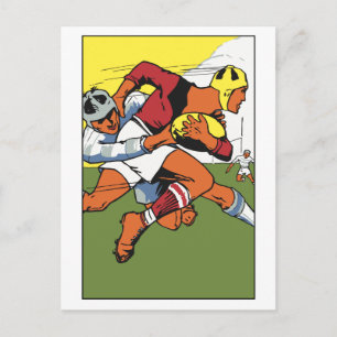 Retro Rugby-Meisterschaft Postkarte