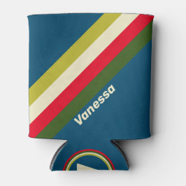 Retro Rugby Stripes with Name Dosenkühler