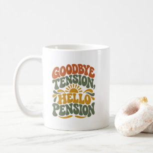 Retro-Ruhestandsfeier Abschied von der Spannung, H Kaffeetasse