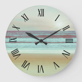Retro ruhige Wanduhr der Strand-Grafik-|