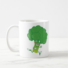 Retro Running Broccoli Kaffeetasse