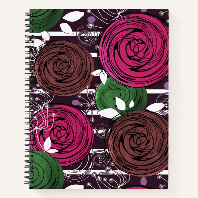 Retro, rustikal, Leute Notizbuch (Vorderseite)