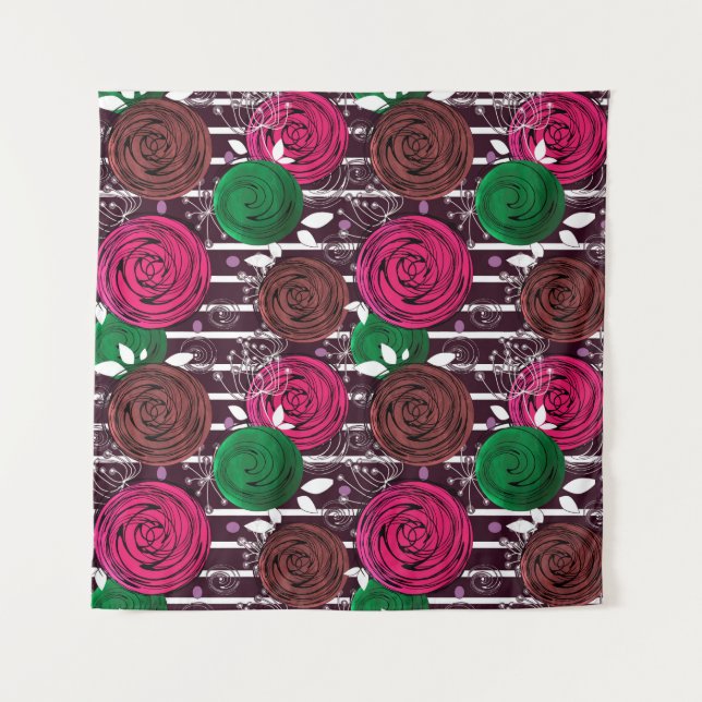 Retro, rustikal, Leute Wandteppich (Vorderseite)