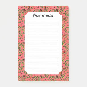 Retro Rustikale Vegetation Herbstwald Wasserfarbe Post-it Klebezettel