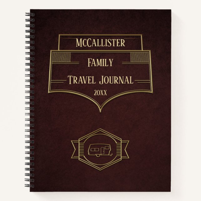 Retro RV Camper Travel Journal (Devant)