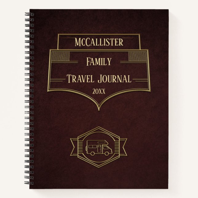 Retro RV Motorhome Travel Journal (Devant)