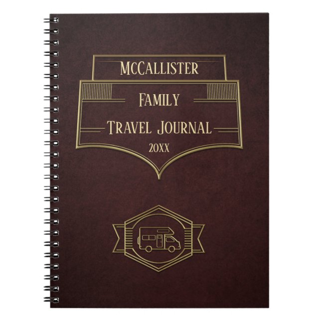 Retro RV Motorhome Travel Journal (Devant)