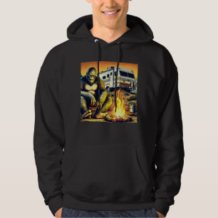 Retro RV Sasquatch Camping Hoodie