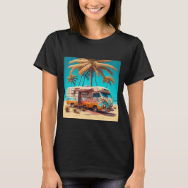 Retro RV und Palmen T-Shirt