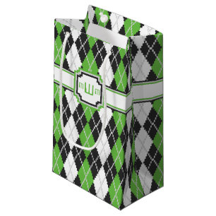 Rétro sac à motifs de losanges de cadeau