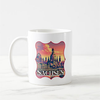 Retro Sachsen Skyline Kaffeetasse
