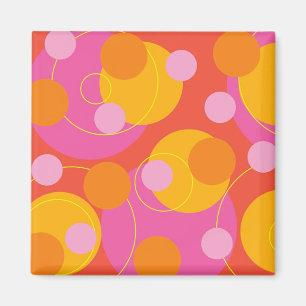 Retro saftiger rosa Magnet