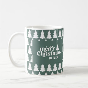 Retro Sage Grüne Weihnachten Moderne Minimal einzi Kaffeetasse