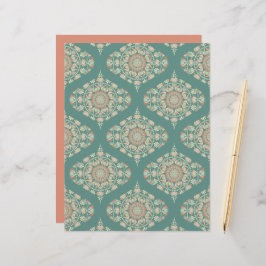 Retro Sage & Sand Verziert Mandala Ogee Damask