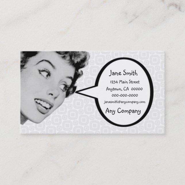 Retro sagen Sie V4 Visitenkarte (Vorderseite)