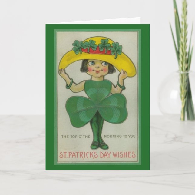 Retro Saint Patrick's Day Grußkarte Karte (Vorderseite)