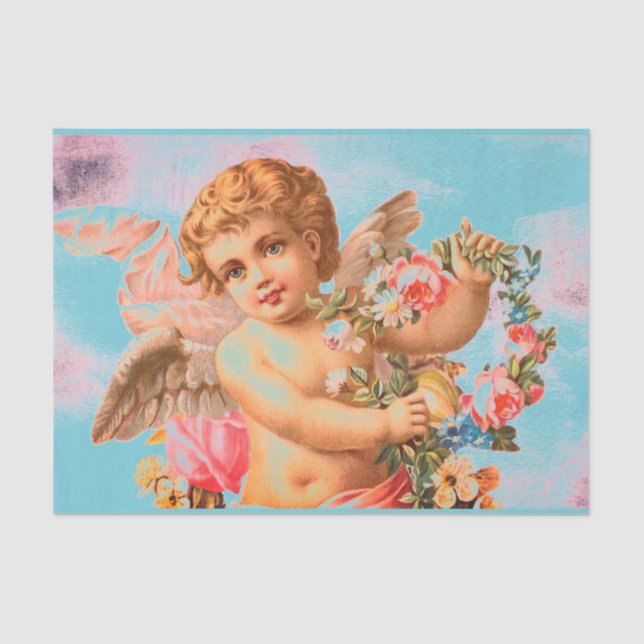 RÉTRO Saint-Valentin de PAPIER DE SOIE de SOIE (Recto)