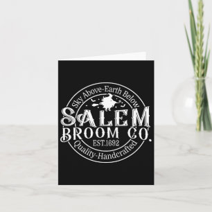 Retro Salem Broom Company Est 1692 Maschinenhalle Karte