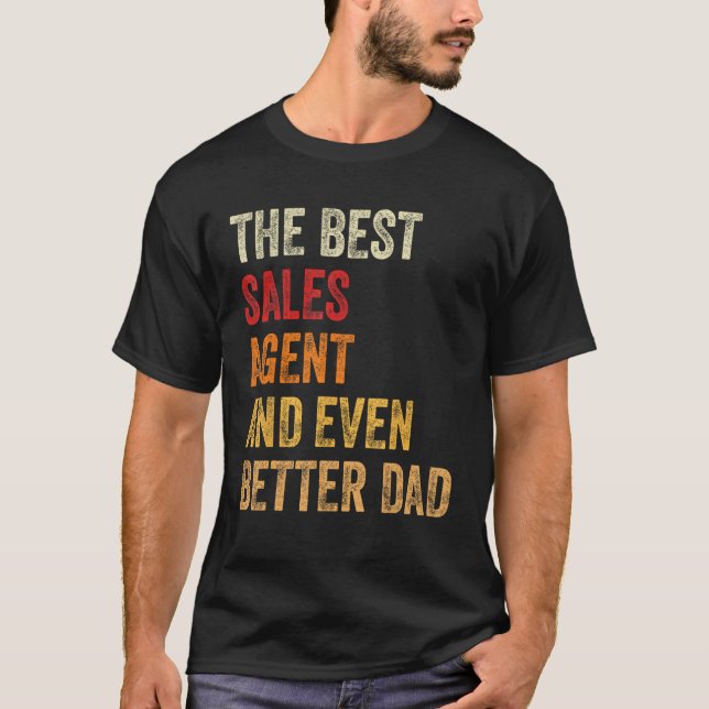 Retro Sales Agent und noch besser Vater Vater T-Shirt (Vorderseite)