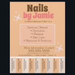 Retro Salon Service Tear Off Strips Flyer<br><div class="desc">Modern Flyers for Salon or Nail Business</div>