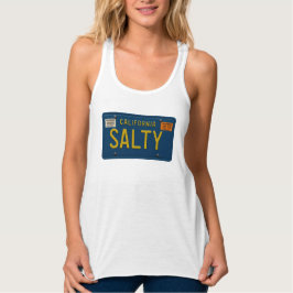 Retro Salty 1969 California License Plate Graphic Tank Top