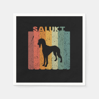 Retro Saluki Dog Lover Geschenk Idee Serviette