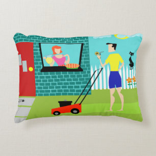 Rétro samedi matin coussin d'accent