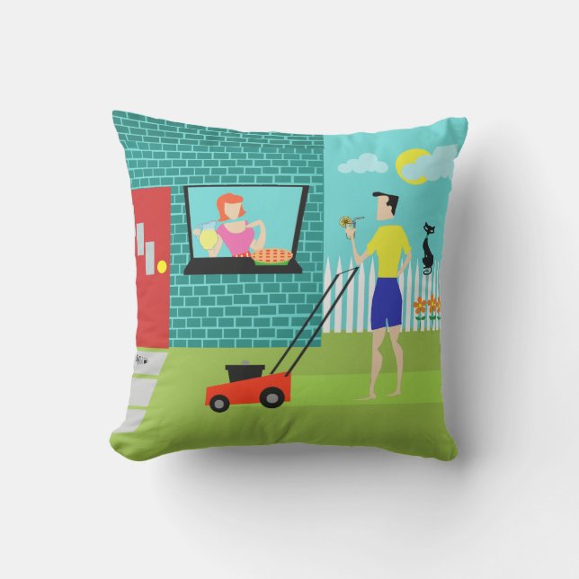Rétro samedi matin coussin extérieur (Recto)