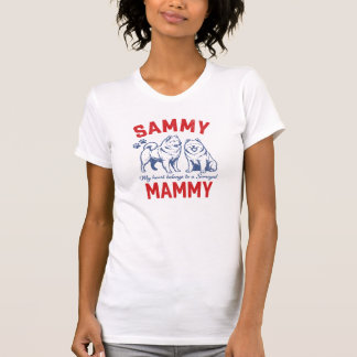 Retro Samojede Sammy Mami Vintage Hunde Liebhaber T-Shirt