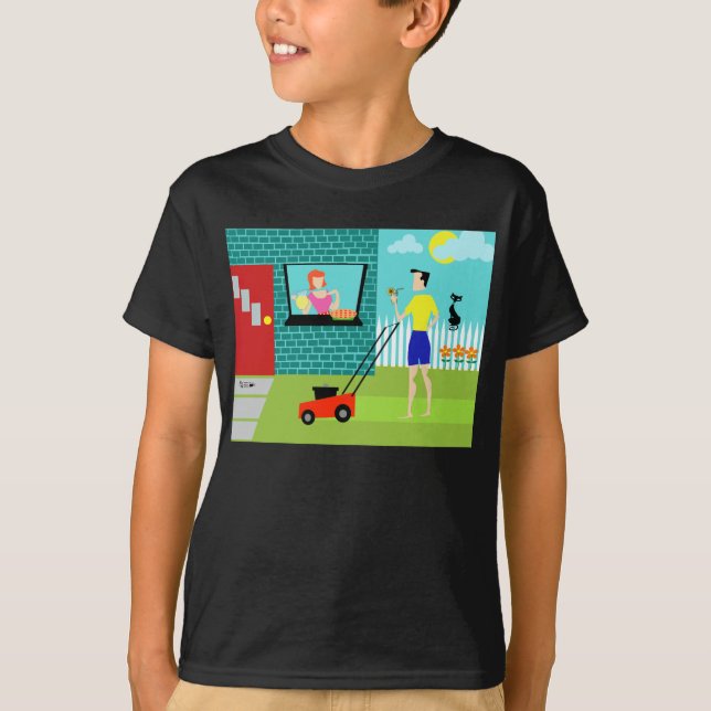 Retro Samstag Morgen T - Shirt (Vorderseite)