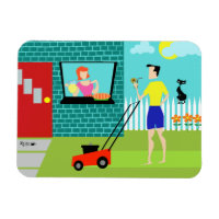 Retro Samstagvormittag Flexi Magnet