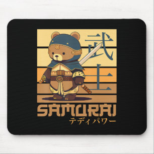 Retro Samurai Teddy japanische Kunst Perfekt für A Mousepad