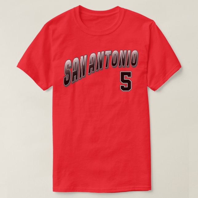 Retro San Antonio Nummer 5 1 T-Shirt (Design vorne)