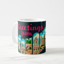Retro San Antonio Postcard Mug