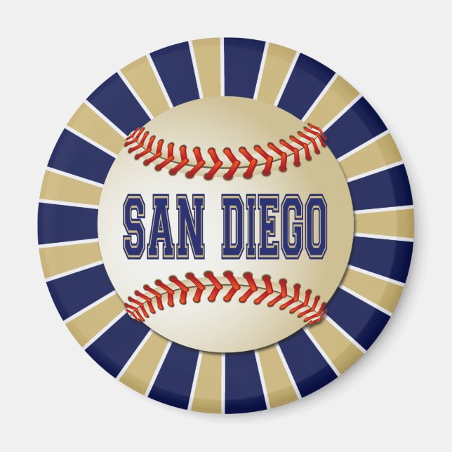 RETRO SAN DIEGO BASEBALL MAGNET (Vorne)