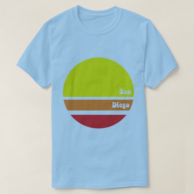 Retro San Diego T - Shirt (Design vorne)