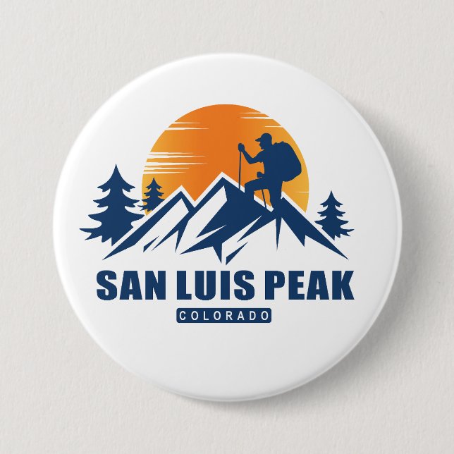 Retro San Luis Highlights T - Shirt Button (Vorderseite)