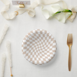 Retro Sand Rose Rosa Pastellfarben Karton Pappteller