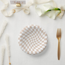 Retro Sand Rose Rosa Pastellfarben Karton Pappteller